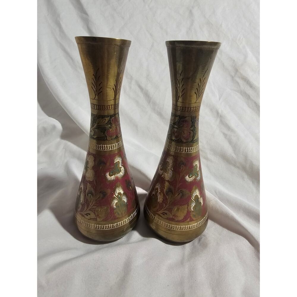 Pair of Vintage brass Vases